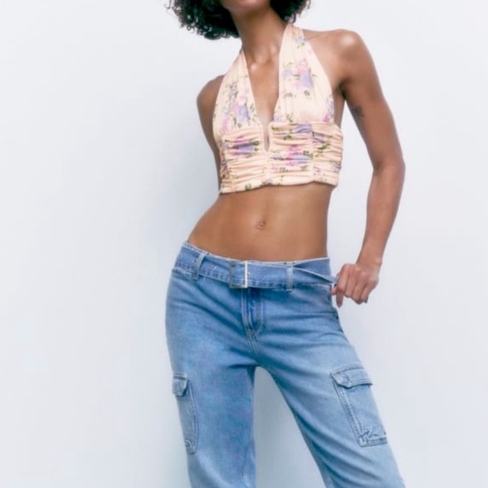 ZARA FLORAL PRINT CORSET‎ TOP